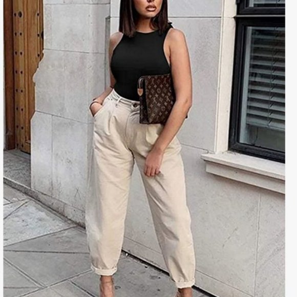 Women's Sexy Sleeveless Bodysuit Tank Tops - Picture 6 of 9